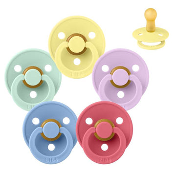 Chupeta Bibs Redonda Colour - bundle - 5 unid. - tam. 2 - Salpico de Cor 