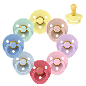 Bibs Round Colour Pacifier - bundle - 8 pcs. - sz. 2 - Colour Splash 