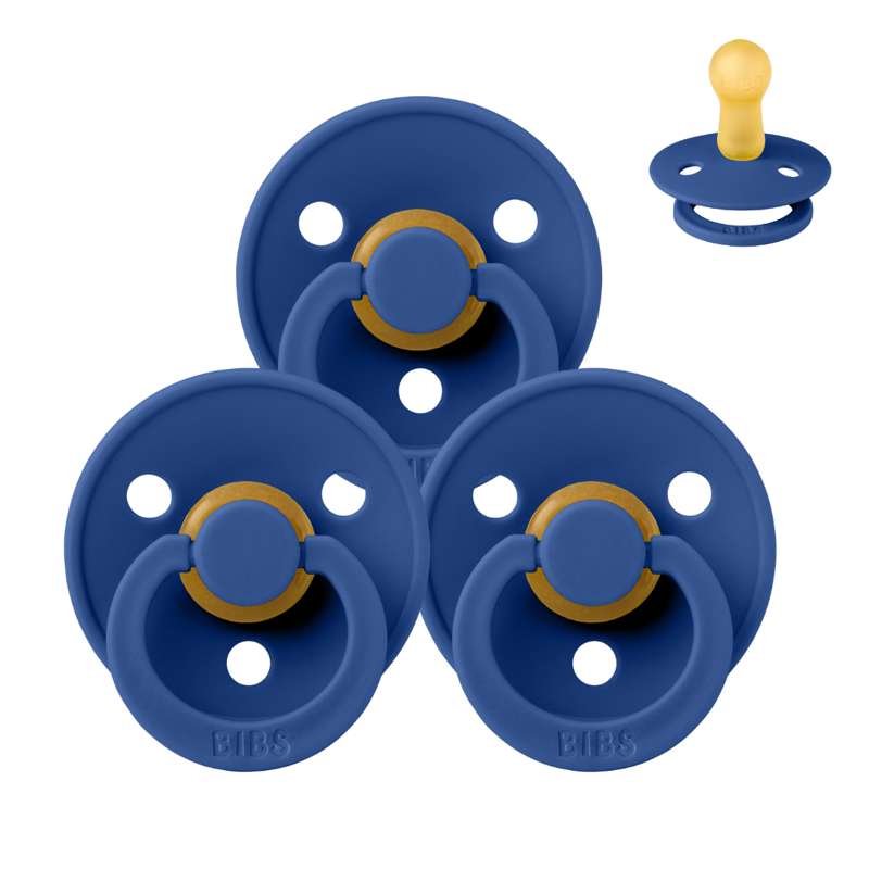 Succhietto Bibs Rotondo Colour - pacchetto - 3 pezzi - tg. 2 - Fiordaliso 