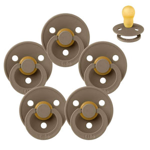 Bibs Rund Colour Schnuller - bundle - 5 Stück - Gr. 3 - Dunkel Eiche 