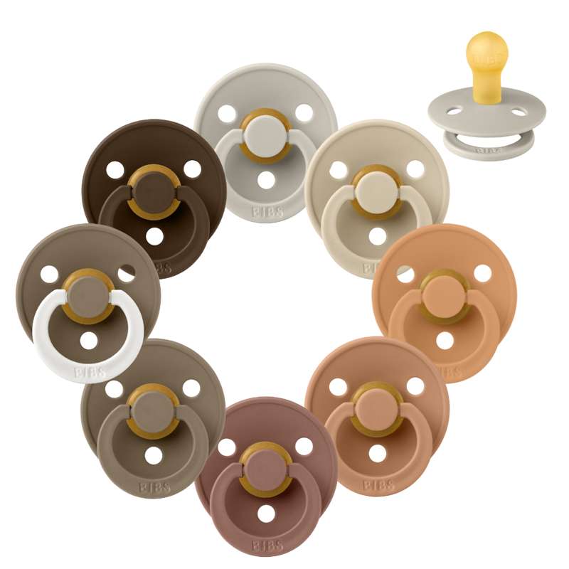 Bibs Στρογγυλή Colour Πιπίλα - bundle - 8 τεμ. - μεγ. 1 - Προς τη Γη 