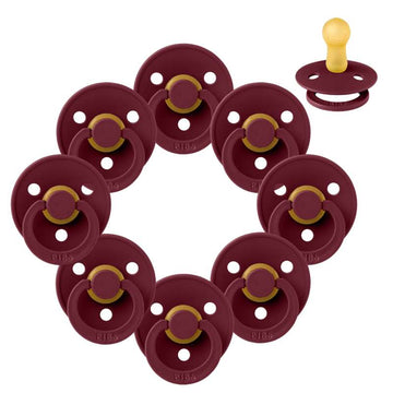 Bibs Round Colour Pacifier - bundle - 8 pcs. - sz. 2 - Elderberry 