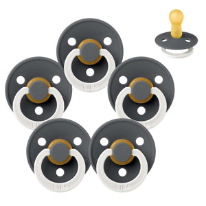 Succhietto Bibs Rotondo Colour - pacchetto - 5 pezzi - tg. 2 - GLOW - Ferro 