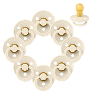 Suzeta Bibs Rotundă Colour - bundle - 8 buc. - măr. 3 - Fildeș 