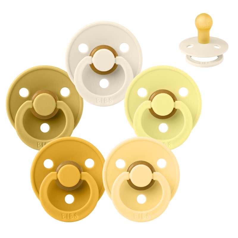 Bibs Ronde Colour Fopspeen - bundle - 5 stuks - mt. 1 - Laat de zonneschijn binnen 