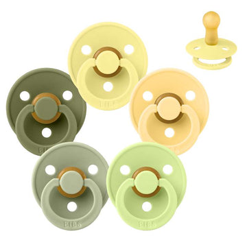 Bibs Round Colour Pacifier - bundle - 5 pcs. - sz. 2 - Lovely Lime 