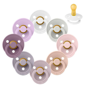 Succhietto Bibs Rotondo Colour - pacchetto - 8 pezzi - tg. 2 - Bellissime Lillà 