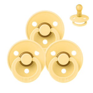 Bibs Στρογγυλή Colour Πιπίλα - bundle - 3 τεμ. - μεγ. 2 - Ανοιχτό Βούτυρο 