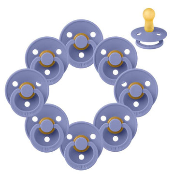 Bibs Round Colour Pacifier - bundle - 8 pcs. - sz. 2 - Peri 