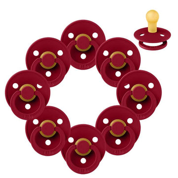 Succhietto Bibs Rotondo Colour - pacchetto - 8 pezzi - tg. 1 - Ruby 