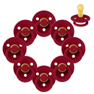 Bibs Ronde Colour Fopspeen - bundle - 8 stuks - mt. 2 - Ruby 
