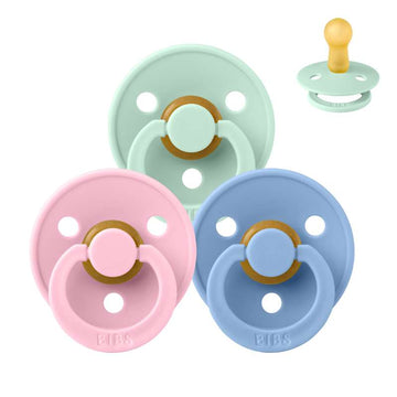 Bibs Kerek Colour Cumi - bundle - 3 db - mé. 2 - Pasztell Paradicsom 