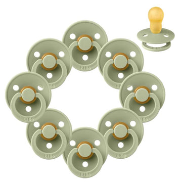Bibs Rund Colour Schnuller - bundle - 8 Stück - Gr. 3 - Sage 