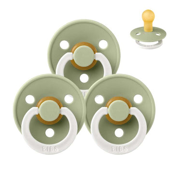 Bibs Rund Colour Schnuller - bundle - 3 Stück - Gr. 1 - GLOW - Salbei 