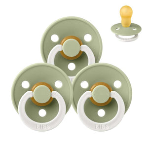 Bibs Rund Colour Schnuller - bundle - 3 Stück - Gr. 3 - GLOW - Salbei 