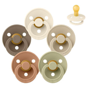 Sucette Bibs Rond Colour - pack - 5 pièces - t. 1 - Automne doux 