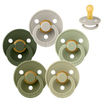 Smoczek Bibs Okrągły Colour - bundle - 5 szt. - roz. 2 - Miękki mech 