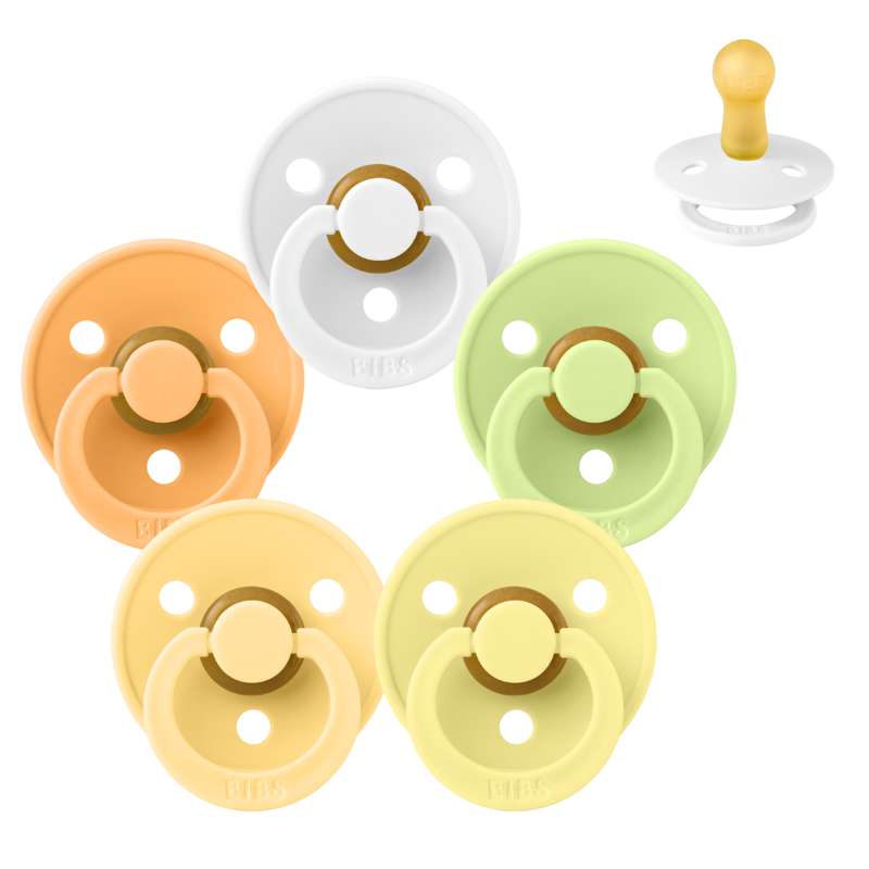 Succhietto Bibs Rotondo Colour - pacchetto - 5 pezzi - tg. 2 - Agrumi acidi 