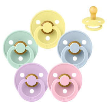 Bibs Στρογγυλή Colour Πιπίλα - bundle - 5 τεμ. - μεγ. 1 - Διακοπές Άνοιξης 