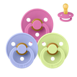 Bibs Round Colour Pacifier - bundle - 3 pcs. - sz. 2 - Sweet Sorbet 
