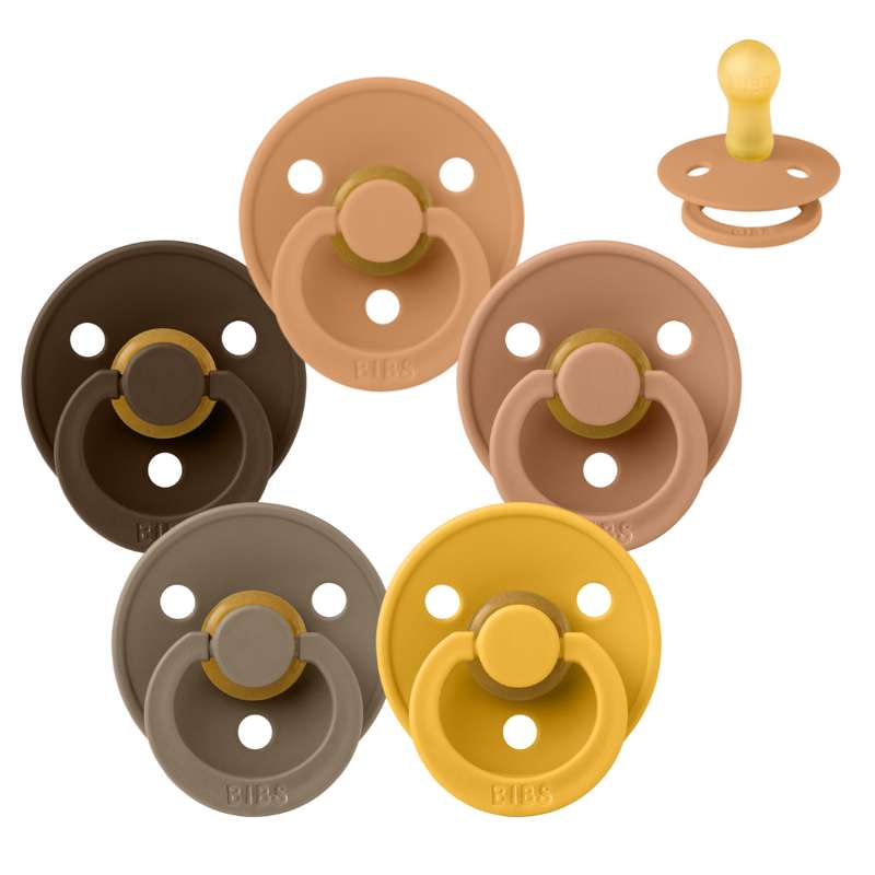 Bibs Στρογγυλή Colour Πιπίλα - bundle - 5 τεμ. - μεγ. 2 - Αρκουδάκι 