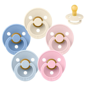 Bibs Kulatý Colour Dudlík - bundle - 5 ks - vel. 1 - Kolekce Babyshower 
