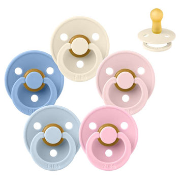 Bibs Кръгъл Colour Биберон - bundle - 5 бр. - р-р 2 - Колекцията Babyshower 