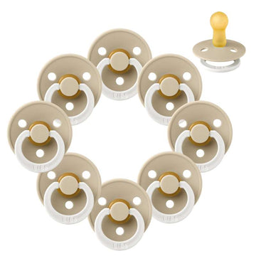 Succhietto Bibs Rotondo Colour - pacchetto - 8 pz. - tg. 2 - GLOW - Vaniglia 