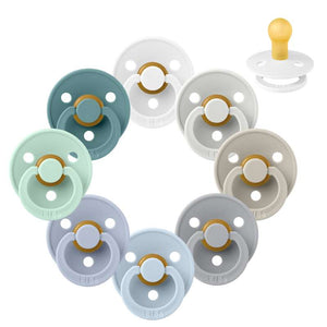 Bibs Round Colour Pacifier - bundle - 8 pcs. - sz. 1 - Winter is Coming 