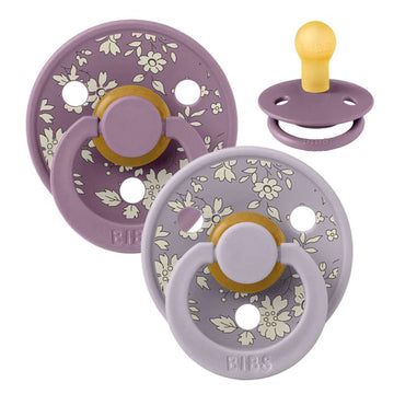 Succhietto Bibs Rotondo Colour - 2-Pak - tg. 1 - gomma naturale - Liberty - Capel/Fossil Grey Mix 