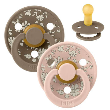 Bibs Ronde Colour Fopspeen - 2-Pak - mt. 2 - natuurrubber - Liberty - Capel/Blush Mix 