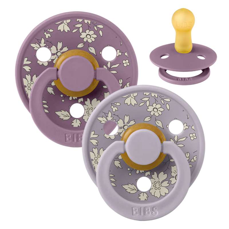Succhietto Bibs Rotondo Colour - 2-Pak - tg. 2 - gomma naturale - Liberty - Capel/Fossil Grey Mix 