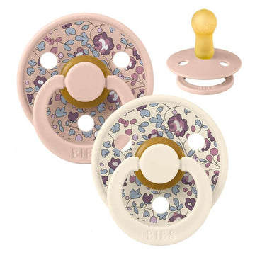 Suzeta Bibs Rotundă Colour - 2-Pak - măr. 1 - cauciuc natural - Liberty - Eloise/Blush Mix 