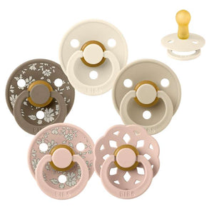 BIBS Στρογγυλή φυσικό καουτσούκ Σούτα - bundle - 5 τμχ. - μεγ. 2 - Μαλακή Αφή 