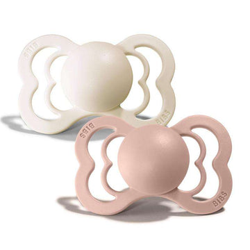 Smoczek Bibs Supreme - 2-Pak - roz. 1 - Silikon - Kość słoniowa/Róż 