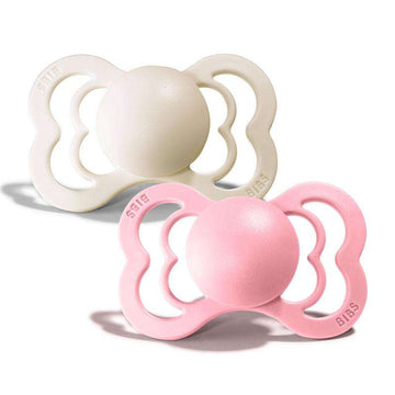 Bibs Supreme Schnuller - 2-Pack - Gr. 1 - Silikon - Elfenbein/Baby Rosa 