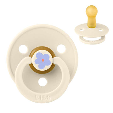 Bibs Round Colour Pacifier - sz. 2 - natural rubber - Studio - Jasmine - Ivory 
