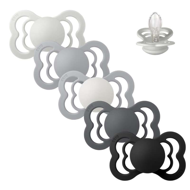 Bibs Supreme Pacifier - bundle - 5 pcs. - sz. 2 - Rainy Day 