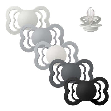 Bibs Supreme Pacifier - bundle - 5 pcs. - sz. 2 - Rainy Day 