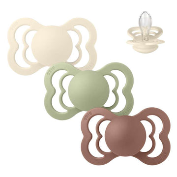 Bibs Supreme Pacifier - bundle - 3 pcs. - sz. 2 - Soft Autumn 