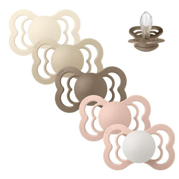 Bibs Supreme Pacifier - bundle - 5 pcs. - sz. 2 - Soft and Earthy 