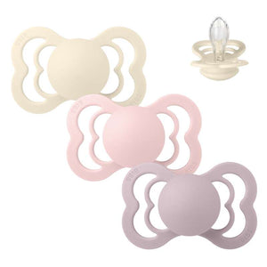 Bibs Supreme Pacifier - bundle - 3 pcs. - sz. 2 - Soft and Gentle 