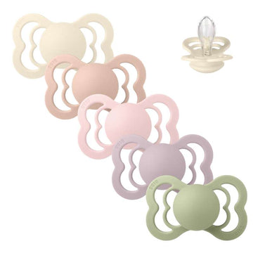 Bibs Supreme Pacifier - bundle - 5 pcs. - sz. 2 - Springtime in Paris 