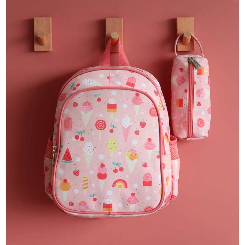 A Little Lovely Company Rucksack mit Kühltasche - Icecream - Rosa 