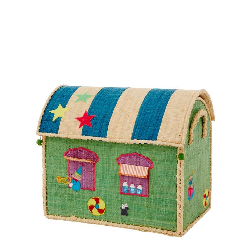 RICE Raffia Storage House - Circus - Small 