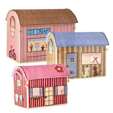 RICE Raffia Storage House - Paris - Medium 