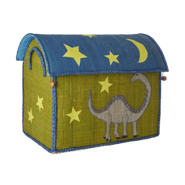 RICE Dom na przechowywanie Raffia - Nowy Dinosaur - Średni 