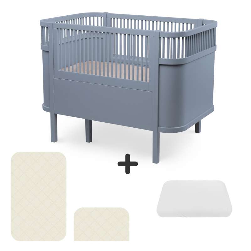 Sebra The Bed - Classic - Baby & Jr. - Forest Lake Blue - Bundle 2 