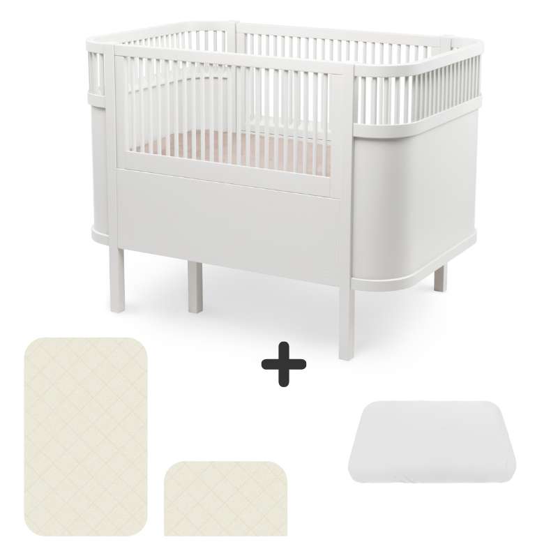 Sebra Sengen - Klassisk - Baby & Jr. - Classic White - Bundle 2