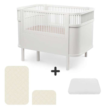Sebra Sengen - Klassisk - Baby & Jr. - Classic White - Bundle 2